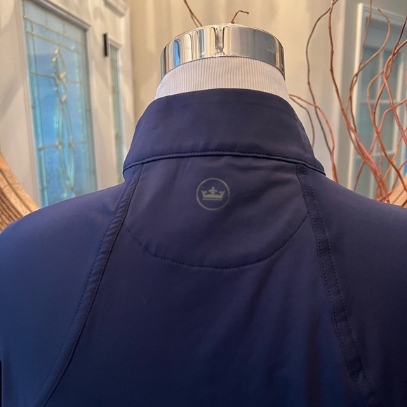 Peter Millar Raglan-Sleeve Perth Layer 1/4 Zip Pullover Womens M Navy MSRP $130 - Picture 5 of 9